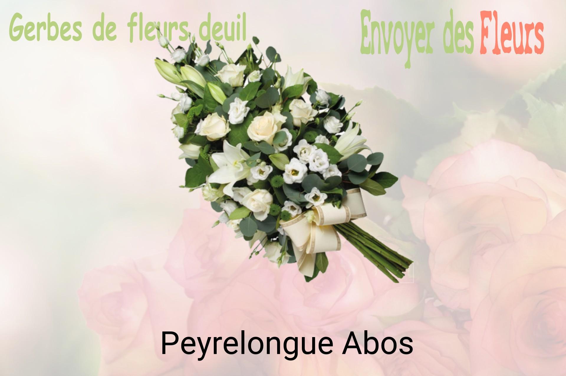 Gerbe de fleurs de deuil livrée à Peyrelongue-Abos